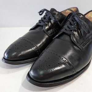 Allen Edmonds Sanford Size 9.5 E Men's Cap Toe Leather Dress Shoes Black